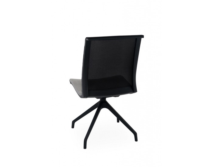 Konferenčná stolička Libon Cross BS - sivá / čierna