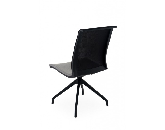 Konferenčná stolička Libon Cross BS - sivá / čierna