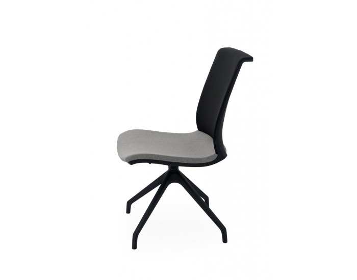 Konferenčná stolička Libon Cross BS - sivá / čierna