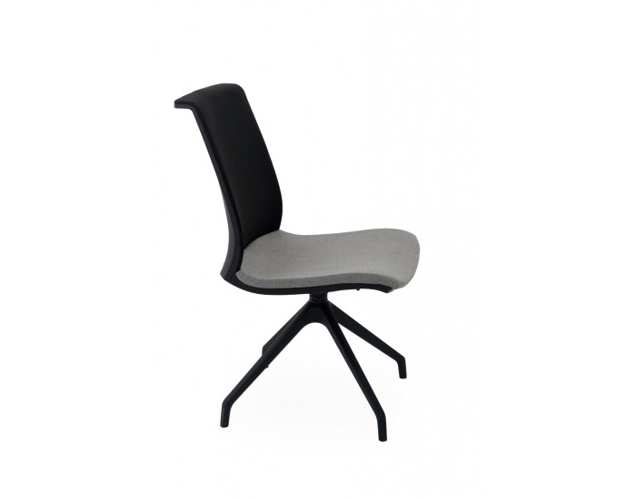 Konferenčná stolička Libon Cross BS - sivá / čierna