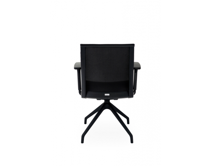 Konferenčná stolička s podrúčkami Libon Cross BS R1 - sivá / čierna