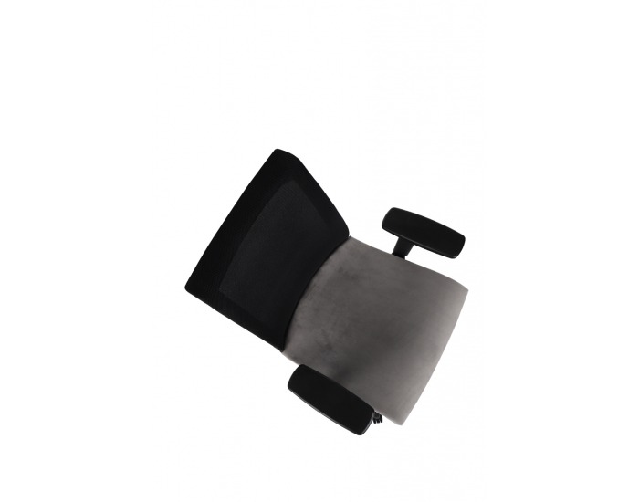 Konferenčná stolička s podrúčkami Libon Cross Roll BS R1 - tmavosivá / čierna