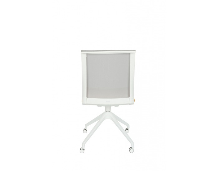 Konferenčná stolička Libon Cross Roll WS - žltá / sivá / biela