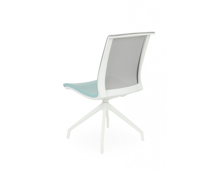 Konferenčná stolička Libon Cross WS - mentolová / sivá / biela