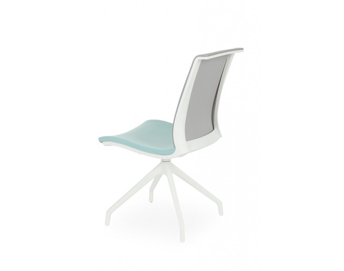 Konferenčná stolička Libon Cross WS - mentolová / sivá / biela