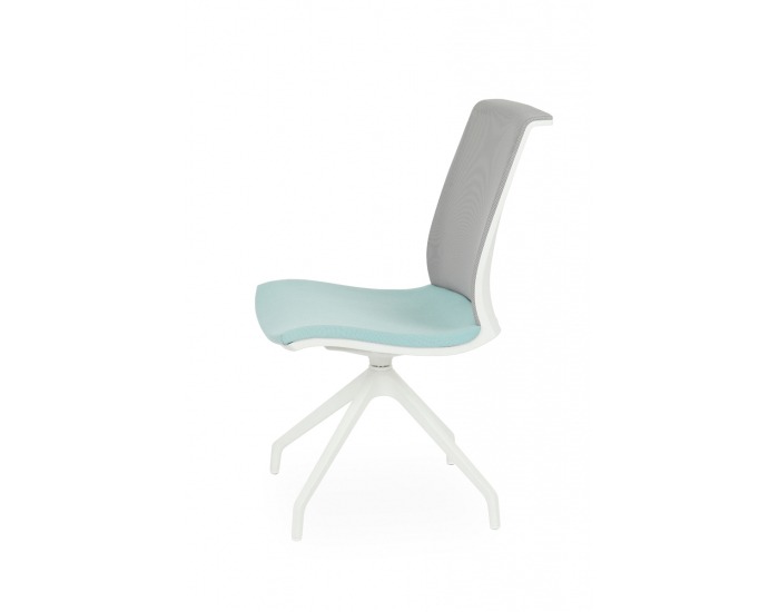 Konferenčná stolička Libon Cross WS - mentolová / sivá / biela