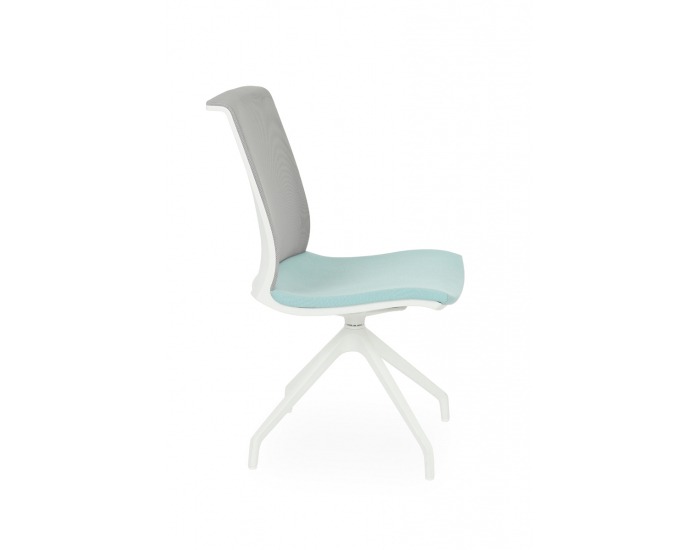 Konferenčná stolička Libon Cross WS - mentolová / sivá / biela