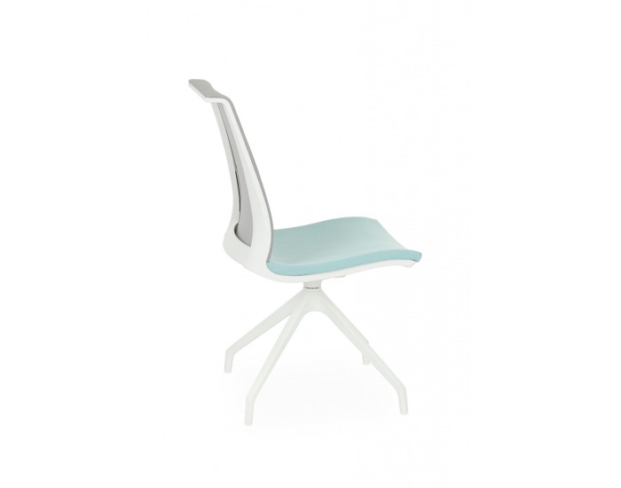 Konferenčná stolička Libon Cross WS - mentolová / sivá / biela