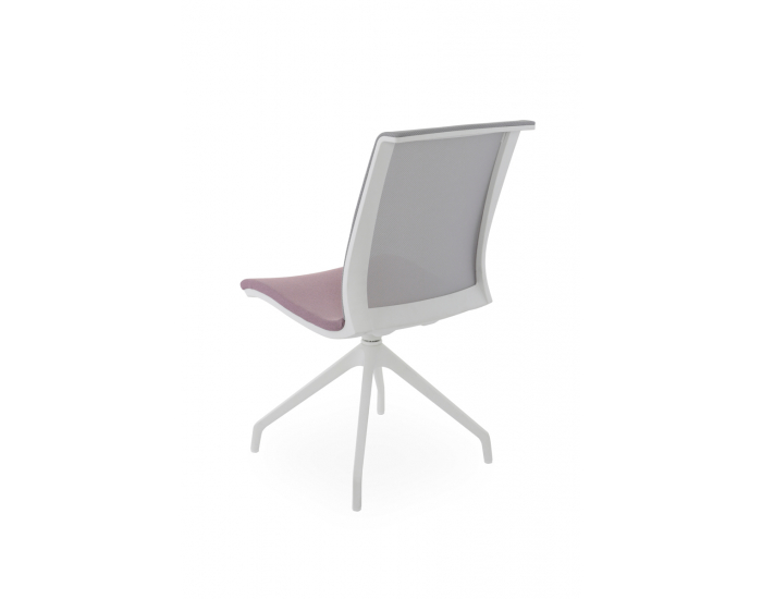 Konferenčná stolička Libon Cross WS - staroružová / sivá / biela