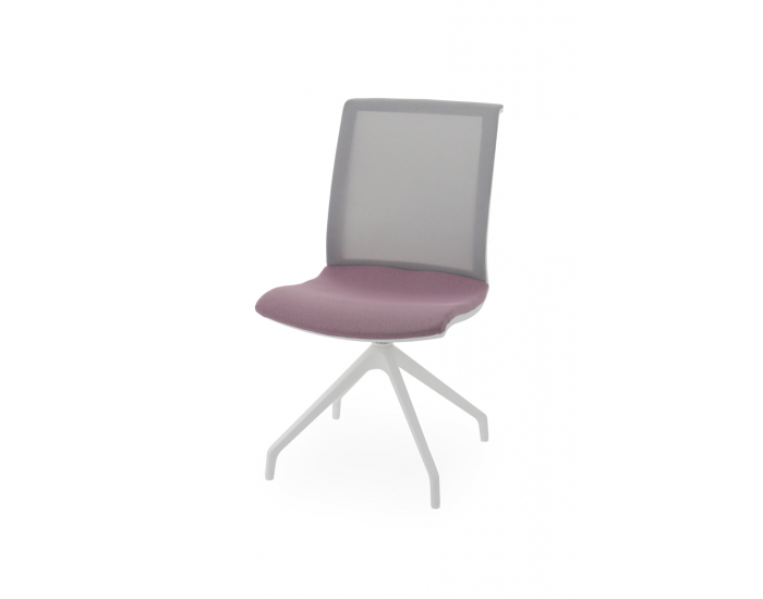 Konferenčná stolička Libon Cross WS - staroružová / sivá / biela
