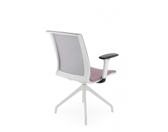 Konferenčná stolička s podrúčkami Libon Cross WS R1 - staroružová / sivá / biela