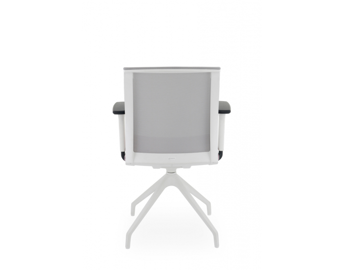 Konferenčná stolička s podrúčkami Libon Cross WS R1 - staroružová / sivá / biela