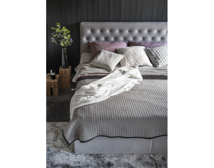 Čalúnená manželská posteľ s úložným priestorom Liborn 140 - ružová