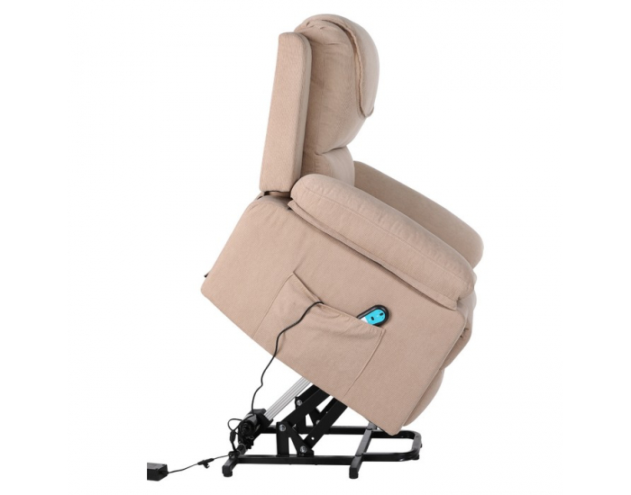 Masážne polohovacie kreslo s vyhrievaním Liftelo - hnedá