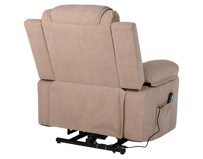 Masážne polohovacie kreslo s vyhrievaním Liftelo - hnedá