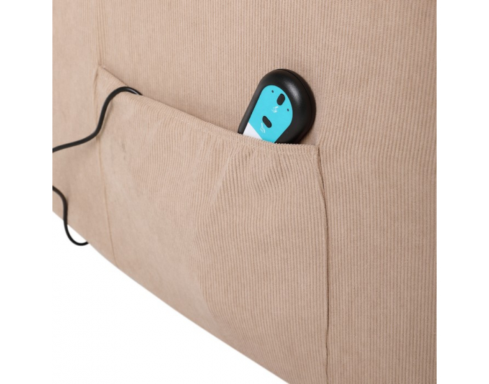 Masážne polohovacie kreslo s vyhrievaním Liftelo - hnedá