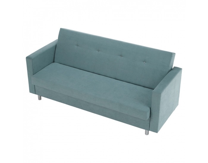 Rozkladacia pohovka s úložným priestorom Lilana - mentolová