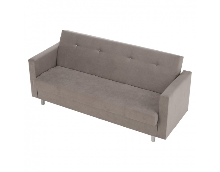 Rozkladacia pohovka s úložným priestorom Lilana - sivobéžová (taupe)