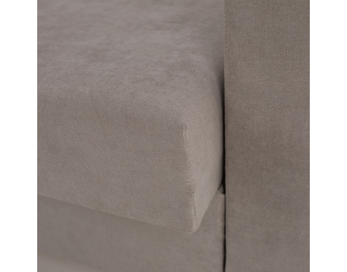 Rozkladacia pohovka s úložným priestorom Lilana - sivobéžová (taupe)