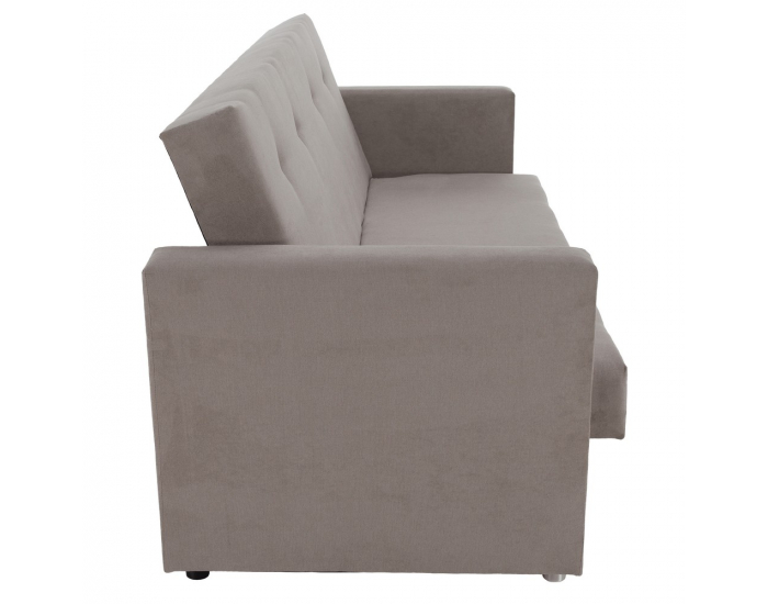 Rozkladacia pohovka s úložným priestorom Lilana - sivobéžová (taupe)