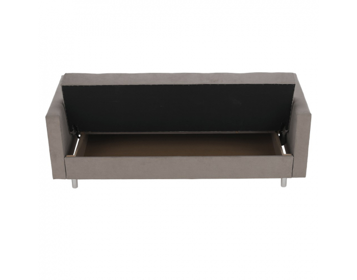 Rozkladacia pohovka s úložným priestorom Lilana - sivobéžová (taupe)