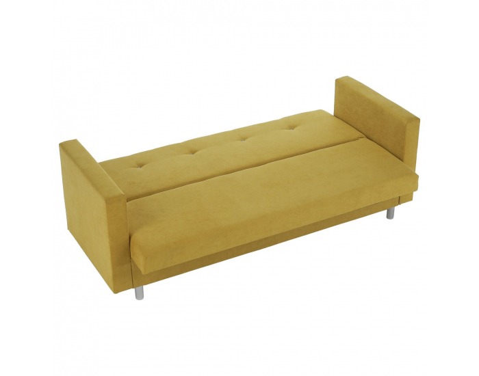 Rozkladacia pohovka s úložným priestorom Lilana - žltá