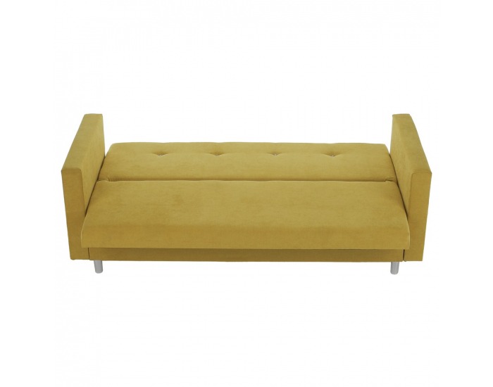 Rozkladacia pohovka s úložným priestorom Lilana - žltá