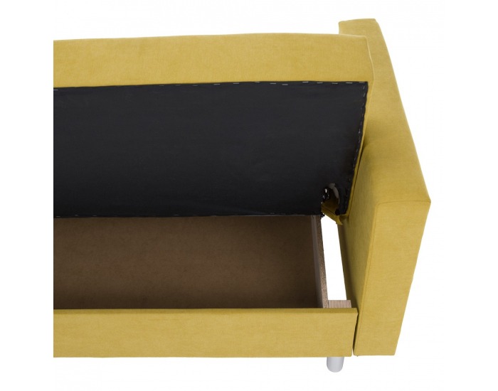 Rozkladacia pohovka s úložným priestorom Lilana - žltá