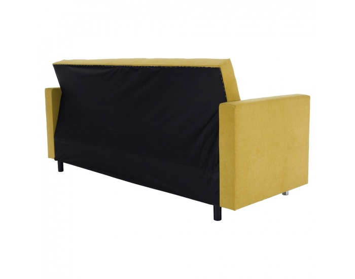 Rozkladacia pohovka s úložným priestorom Lilana - žltá