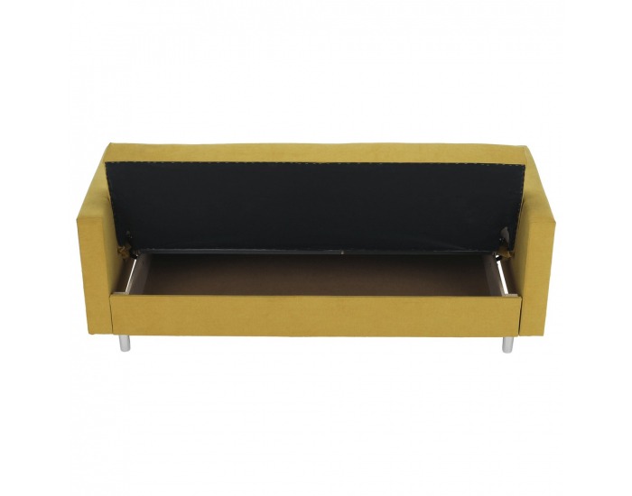 Rozkladacia pohovka s úložným priestorom Lilana - žltá