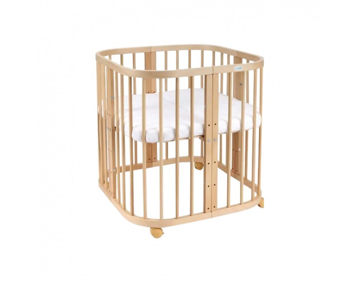 Detská rastúca postieľka s matracom 7v1 Lili - prírodná