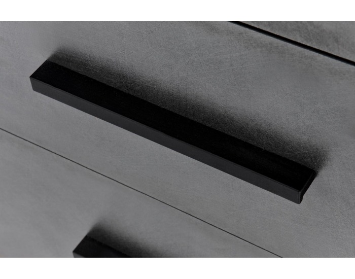 Dvojdverová komoda so zásuvkami Lima KM4 - dub wotan / sivá