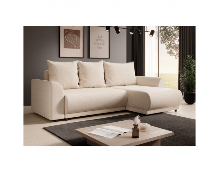 Rohová sedačka s rozkladom Limon Roh L/P - béžová