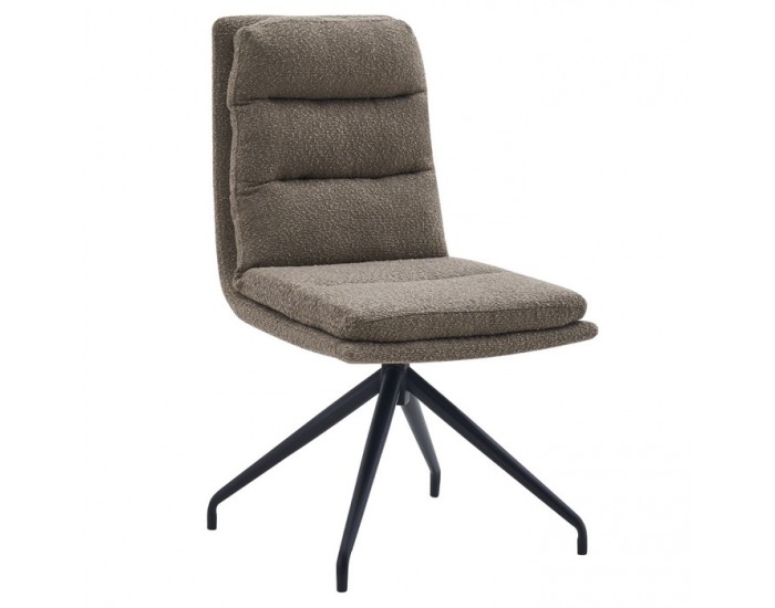 Otočná jedálenská stolička Lina - béžová / čierna