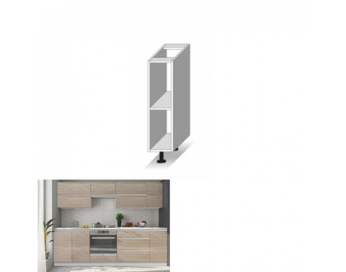 Dolná kuchynská skrinka Line D20 - dub sonoma / biela