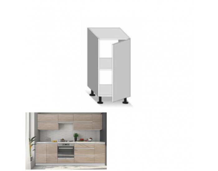 Dolná kuchynská skrinka Line D40 - dub sonoma / biela