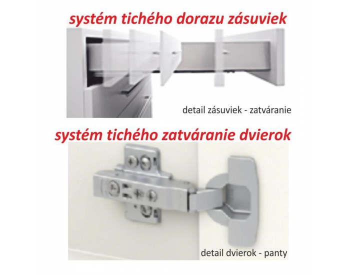 Drezová kuchynská skrinka Line D80 ZL - dub sonoma / biela