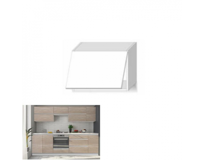 Horná kuchynská skrinka Line G60OK - dub sonoma / biela