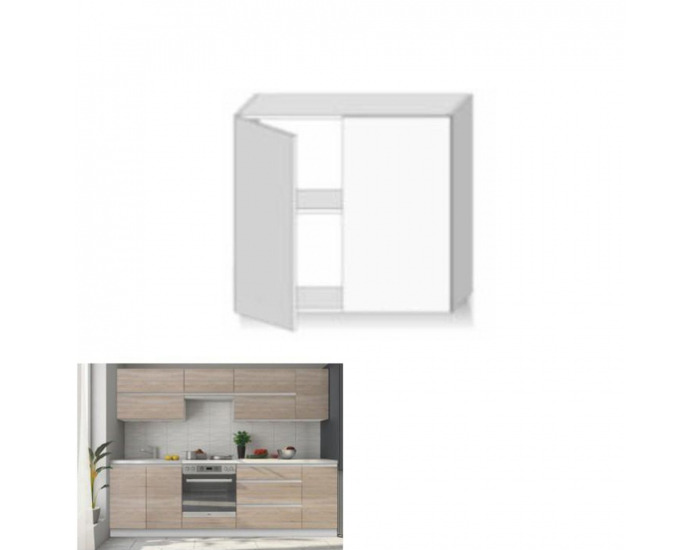 Horná kuchynská skrinka Line G80 - dub sonoma / biela