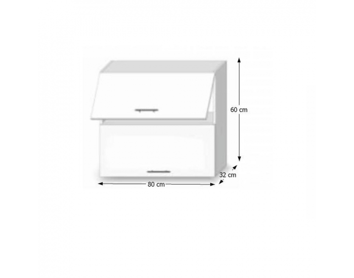 Horná kuchynská skrinka Line G80 U - dub sonoma / biela
