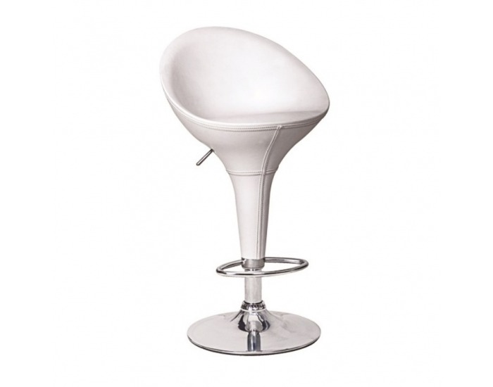 Barová stolička Lizet - biela / chróm