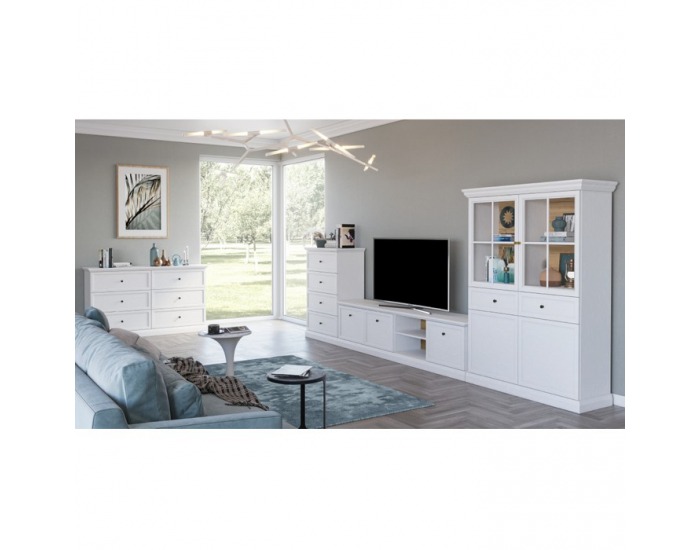 Zásuvková komoda Locca K4S - biela