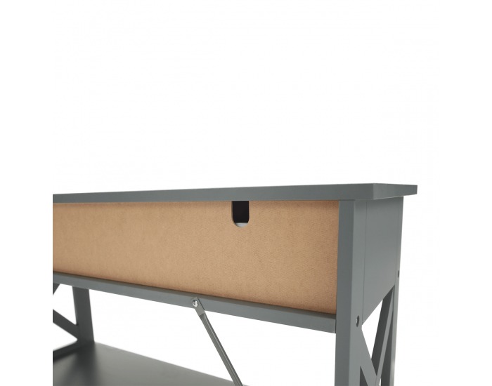 Konzolový stolík so zásuvkami Lomir - sivá