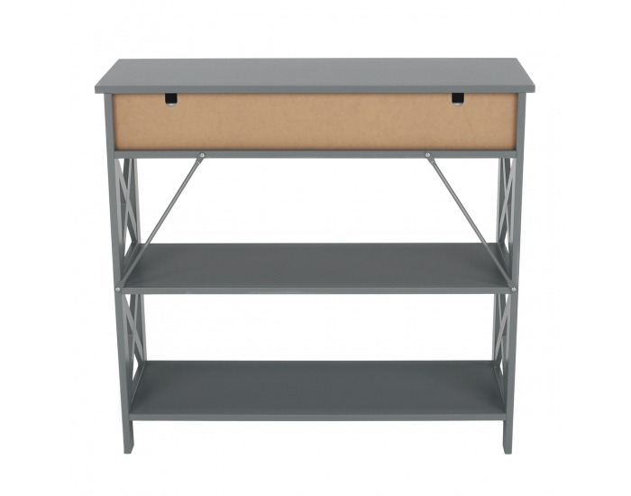 Konzolový stolík so zásuvkami Lomir - sivá