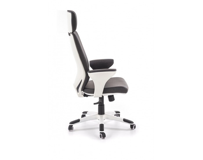 Kancelárska stolička s podrúčkami Lonatti - čierna / biela