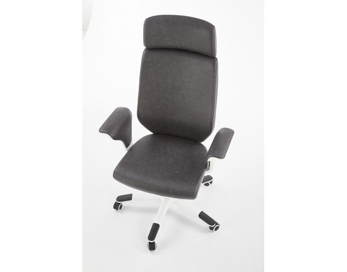 Kancelárska stolička s podrúčkami Lonatti - čierna / biela