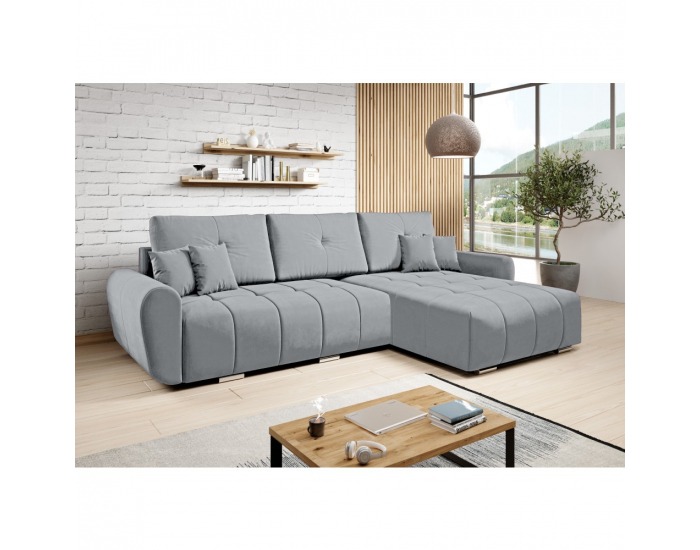 Rohová sedačka s rozkladom Longa Roh L/P - svetlosivá