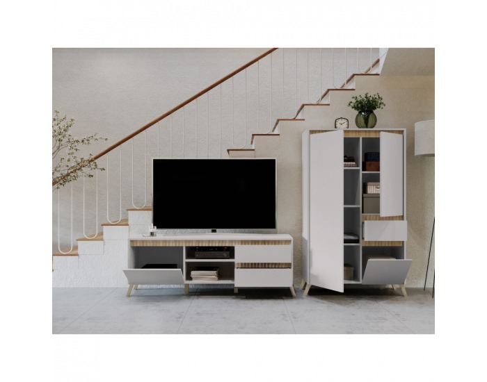 TV stolík Longy RTV2K2So - kašmír / dub sonoma