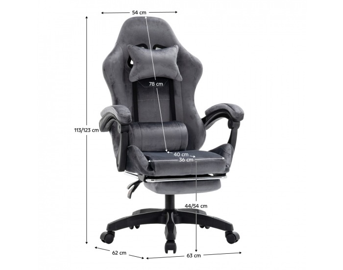 Kancelárske kreslo Lopes - sivá