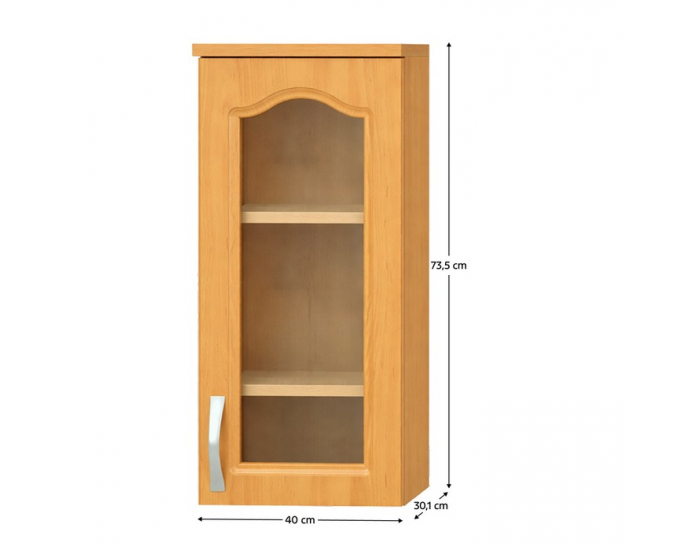 Horná kuchynská skrinka Lora MDF New W40S P - jelša